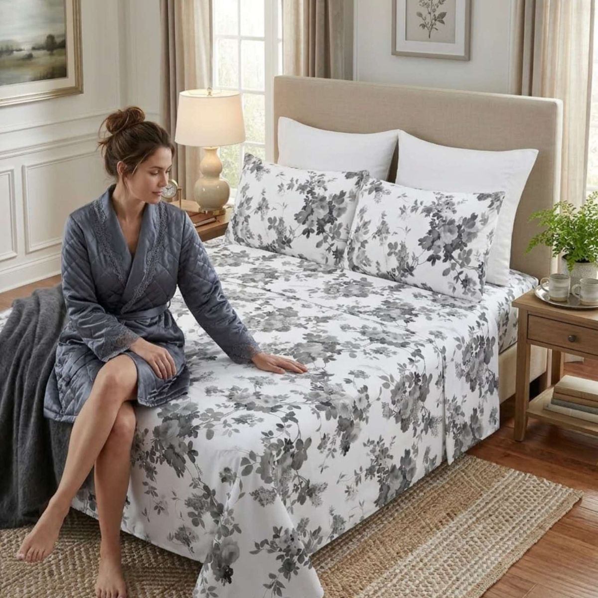 GENERICO - Juego de Sábanas 1,5 plazas Resistencia y Elegancia para tu Descanso Diario