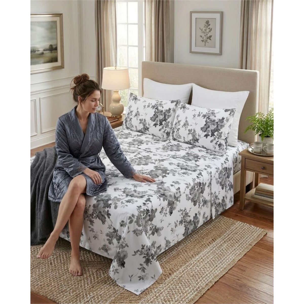 GENERICO - Juego de Sábanas 1,5 plazas Resistencia y Elegancia para tu Descanso Diario