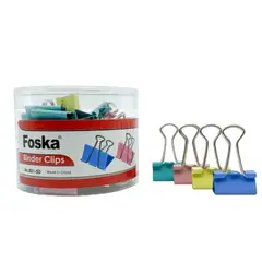 FOSKA - Clips de carpeta colores 19 mm 801-5D