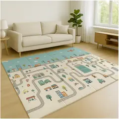 SMARTY - ALFOMBRA GOMA EVA ANTIGOLPES BOMBEROS Y CIUDAD 150x200 PLEGABLE