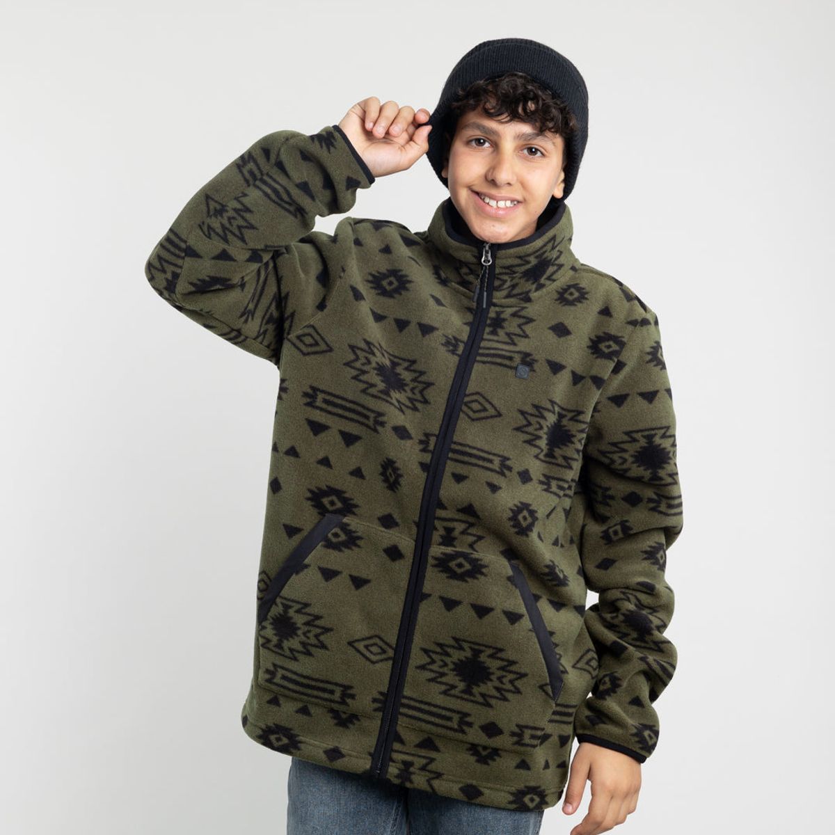 POLEMIC - Polerón Juvenil Polar micropolar Rustico sin gorro Polemic