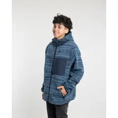 POLEMIC - Polerón Juvenil Mini Sherpa Full estampado con gorro