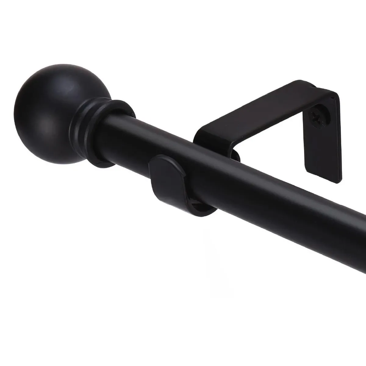 CASATUA - Barra Cortina CasaTua Extensible 80 a 210 cm Con Soportes - Negro - 80 a 210 cm
