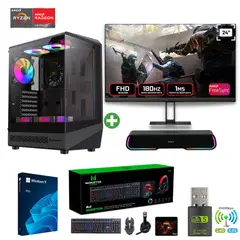 AMD CORP - Pc Gamer AMD Ryzen 5 5500 - 16GB - RX 7600 - 1TB (Parlante + Monitor 24") COC-B