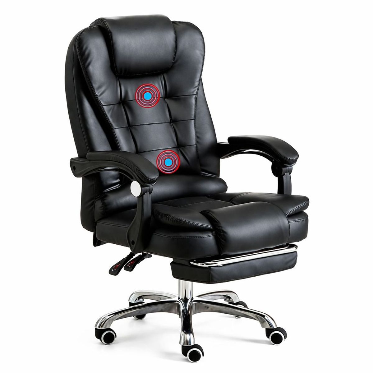 ACTUAL - Silla de Escritorio Ejecutiva Ergonómica Masajeador Reclinable Con Reposapiés