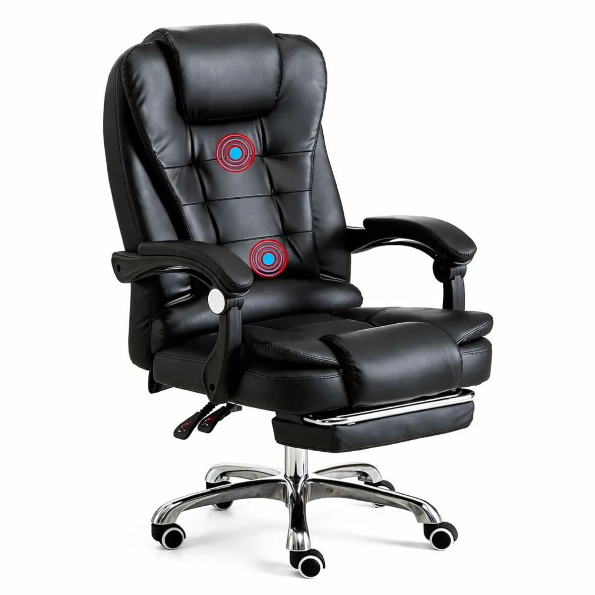 ACTUAL - Silla de Escritorio Ejecutiva Ergonómica Masajeador Reclinable Con Reposapiés