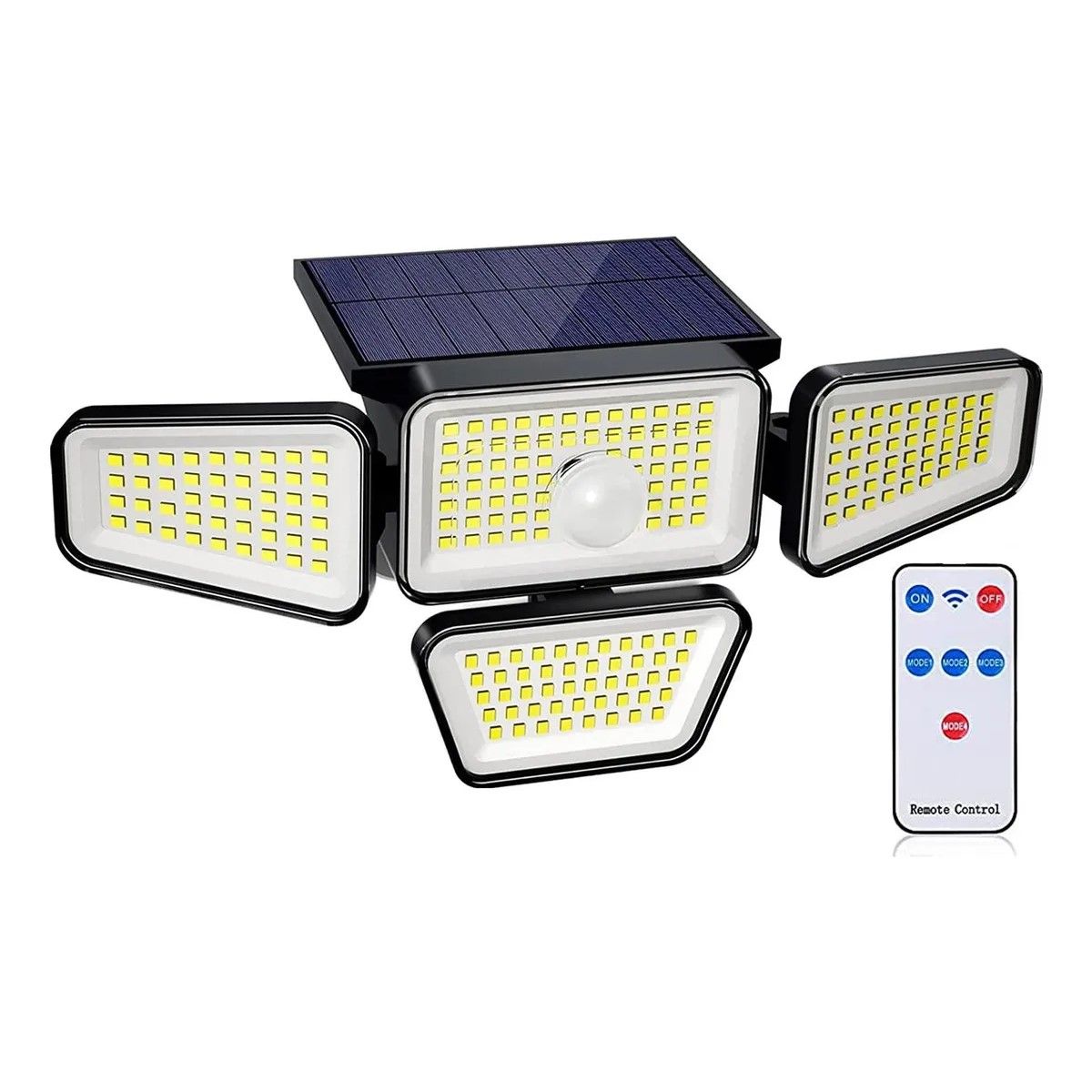 GENERICO - Foco Led Solar Exterior Maxwell Sensor 4 Direcciones Luz Fria + Control BELUG