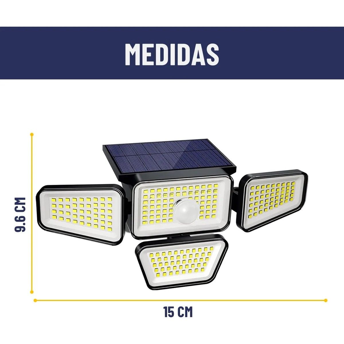 GENERICO - Foco Led Solar Exterior Maxwell Sensor 4 Direcciones Luz Fria + Control BELUG