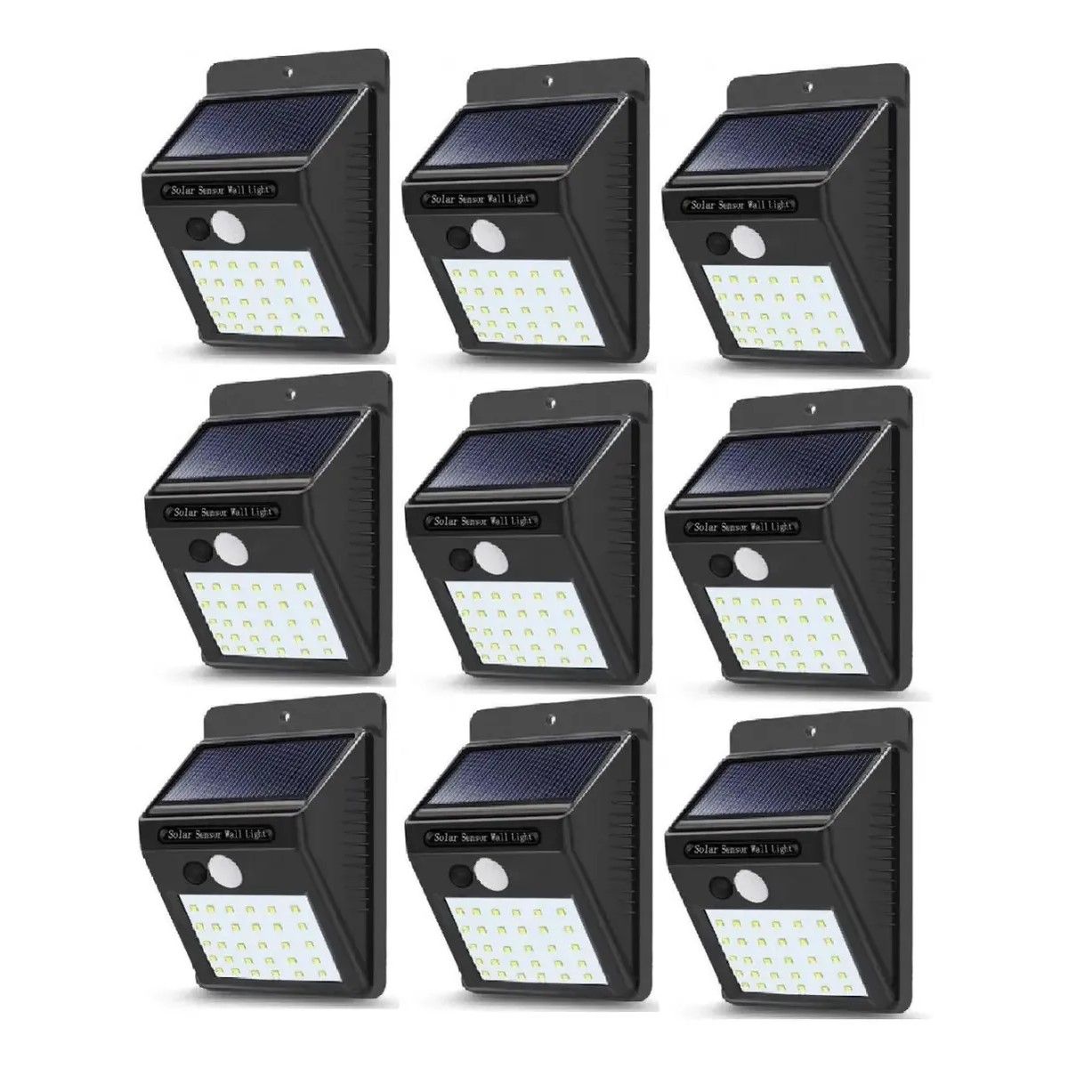 GENERICO - Pack X9 Foco Led Solares Exterior Luz Solar Foco Led Sensor BELUG