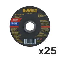 DEWALT - Set 25 discos corte metal 4-1/2" x 1mm DW44618