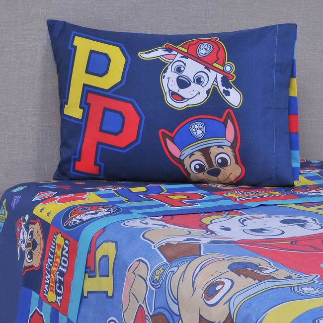 PAW PATROL - Juego de Sábanas Infantil 180 Hilos 1.5Plazas Paw Patrol