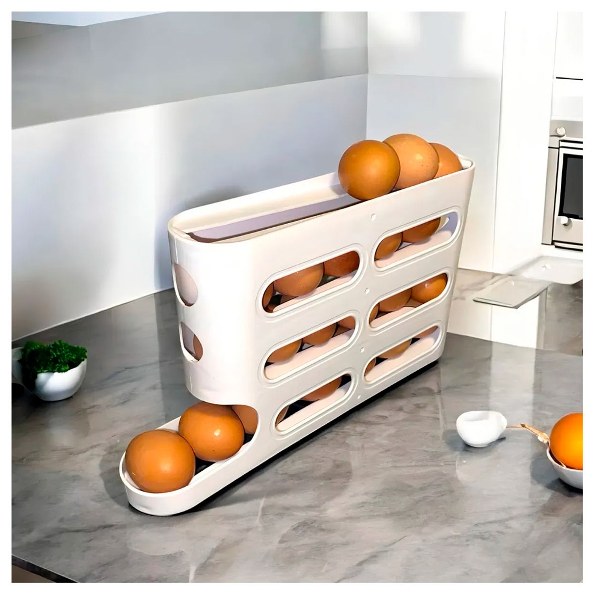 IRM - Organizador De Huevos XL para Refri Huevera Apilable 26pcs capacidad