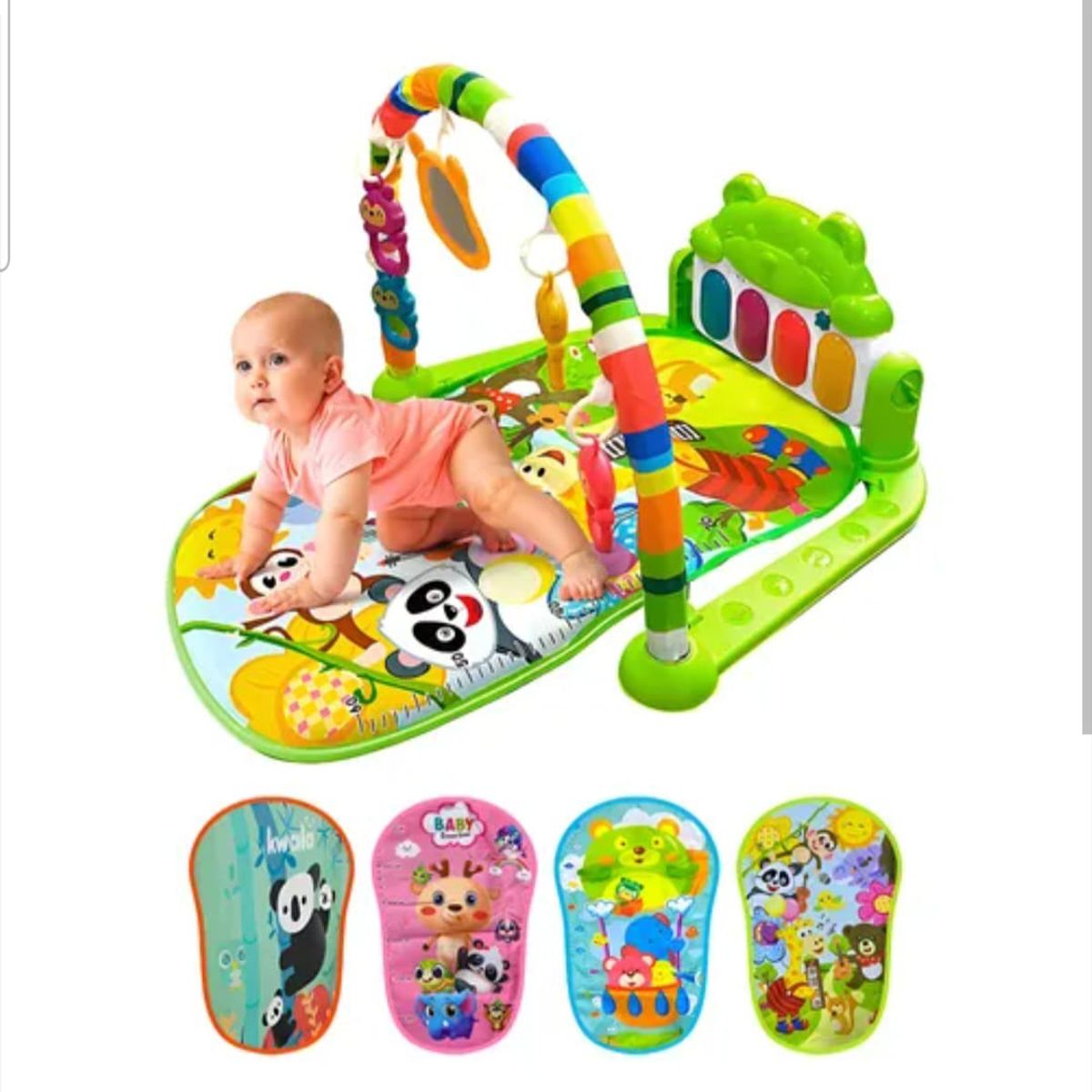 GENERICO - Gimnasio Musical Tapete Alfombra Piano Didáctico Bebé Verde