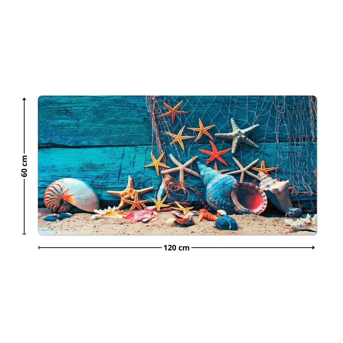 GENERICO - Bajada de cama 60x120 cm Especies marinas Casa VIVA