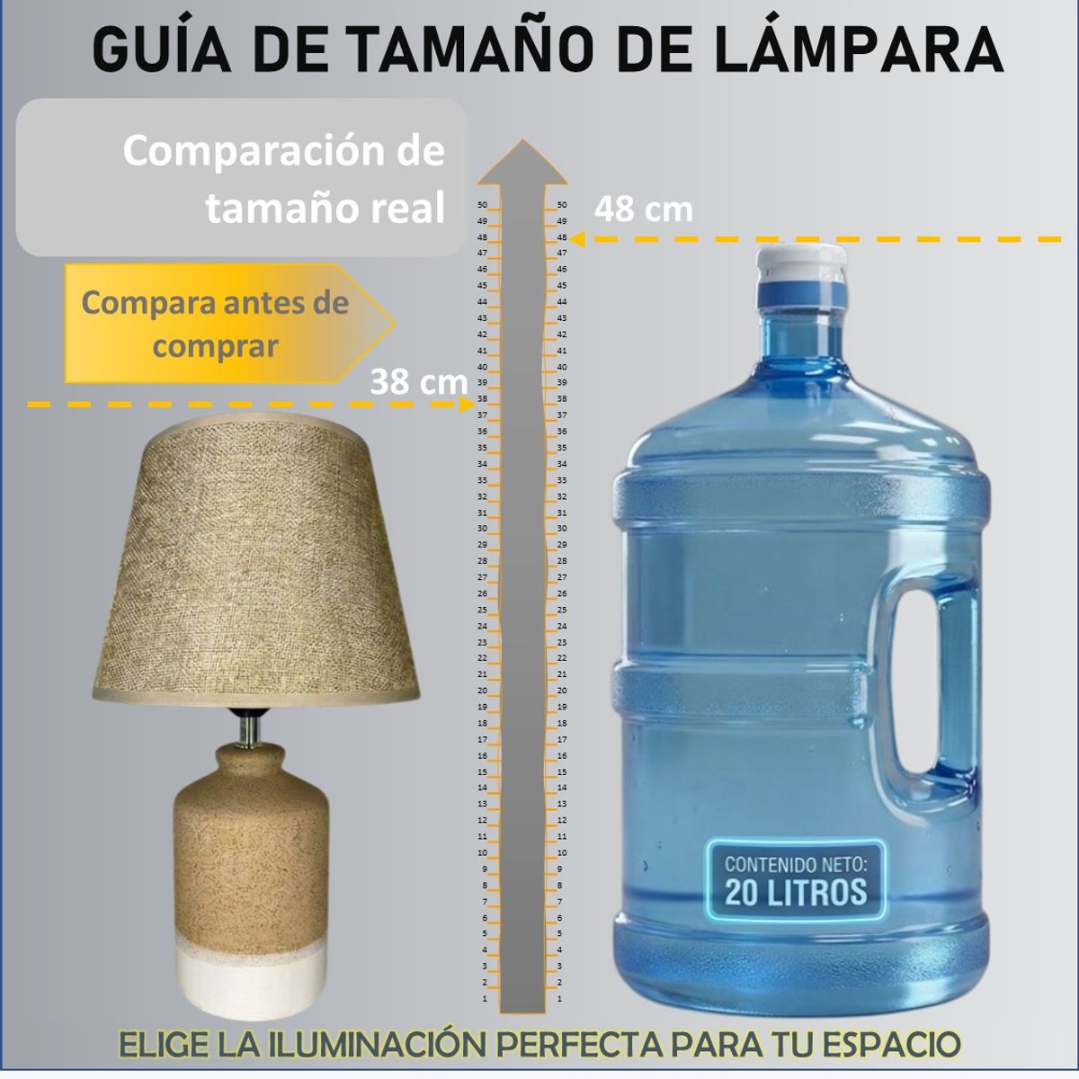 GENERICO - Lampara Velador Mesa Escritorio Living Sobremesa Decorativa Moderna Minimalista Interior E27