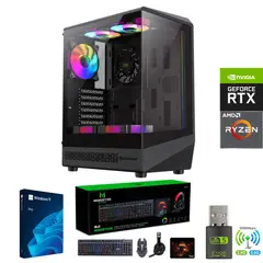 AMD CORP - Pc Gamer AMD Ryzen 5 5500 - 16GB RAM - RTX 5060 - 1TB - Wifi - COC-B