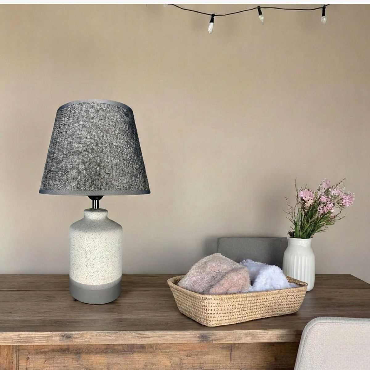 GENERICO - Lampara Velador Mesa Escritorio Living Sobremesa Decorativa Moderna Minimalista Interior E27