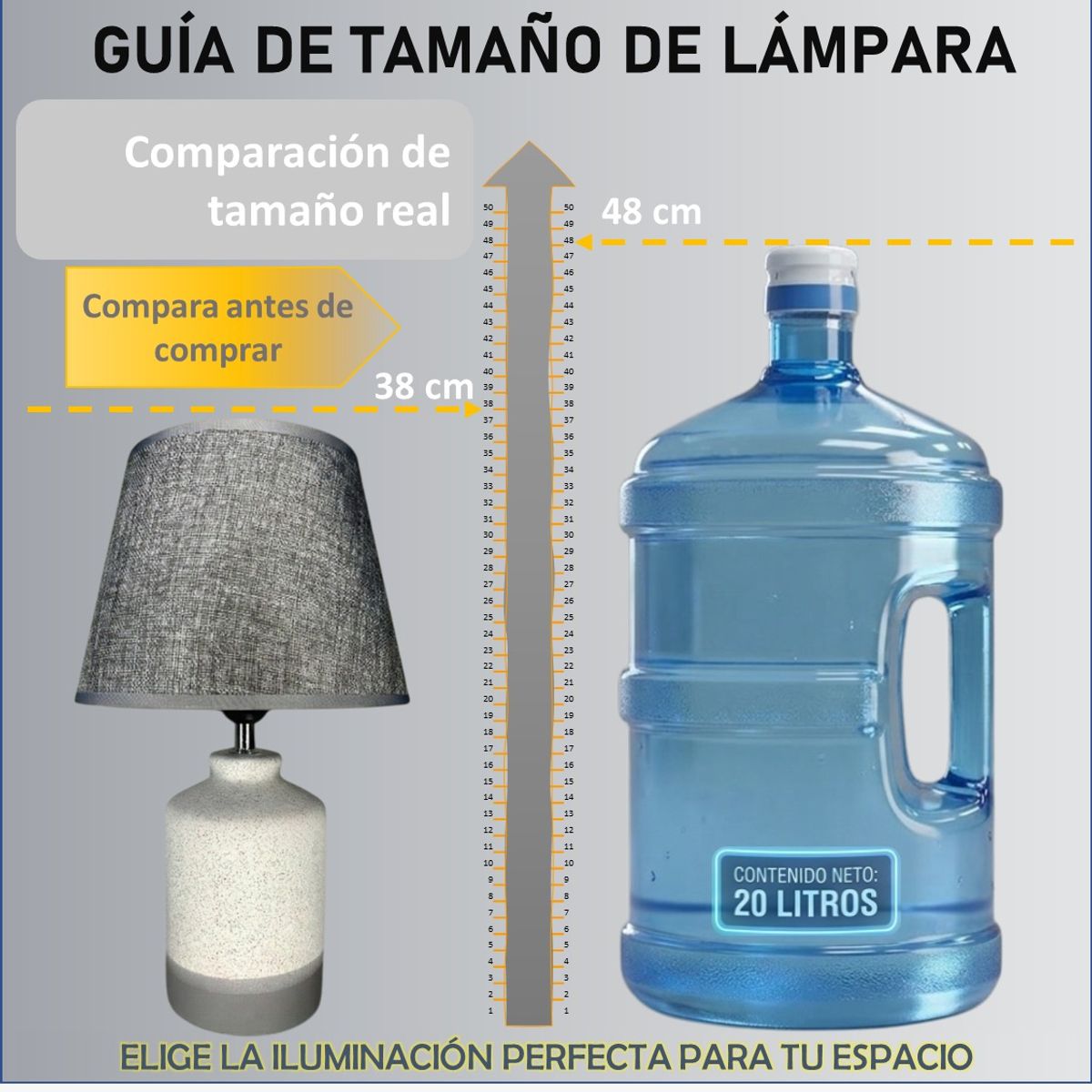 GENERICO - Lampara Velador Mesa Escritorio Living Sobremesa Decorativa Moderna Minimalista Interior E27