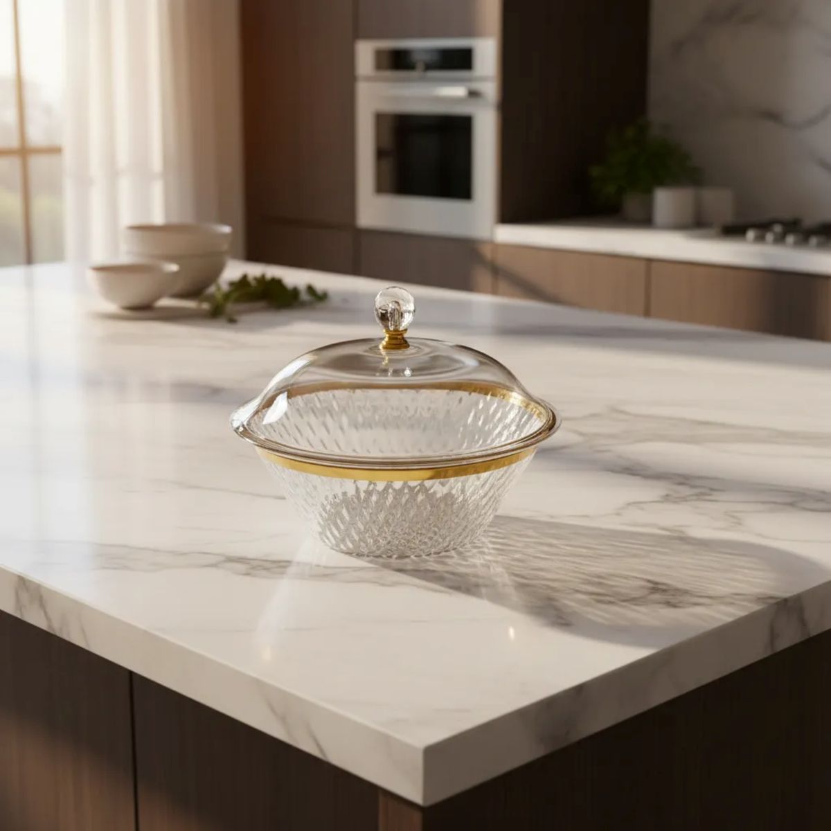 GENERICO - Pack 2 Fuentes & Bowl Transparente Con Tapa 22cm Diá