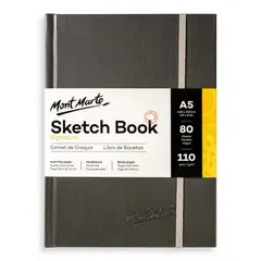MONT MARTE - Cuaderno de Dibujo Tapa Dura A5 80 Hojas