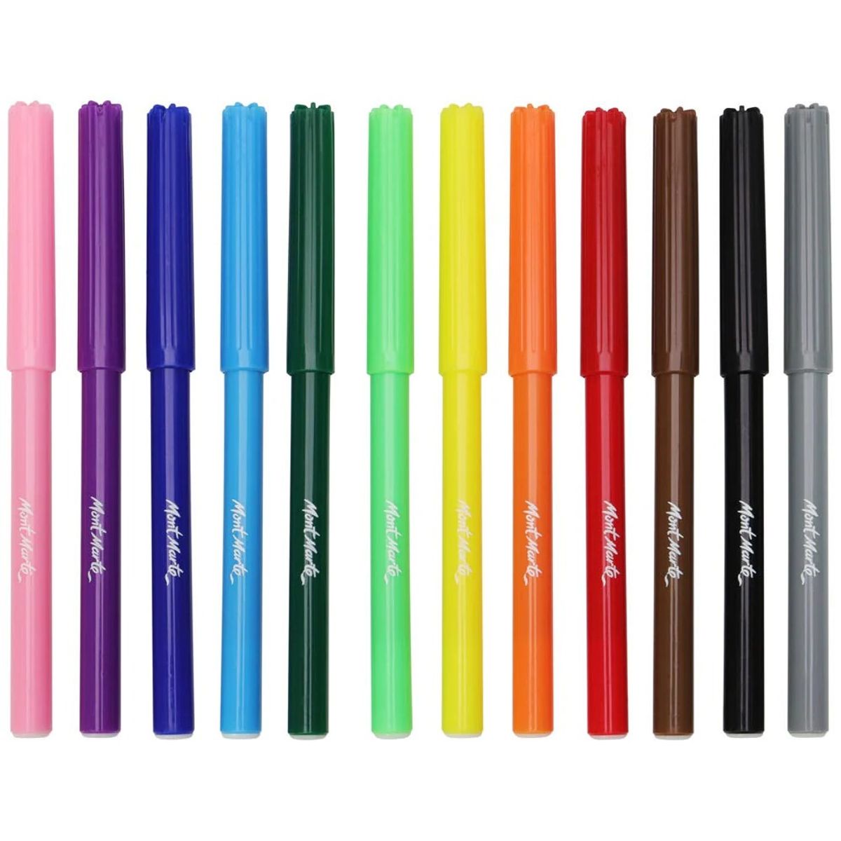 MONT MARTE - Mont Marte Set 12 Plumones de Fieltro de Colores para Niños