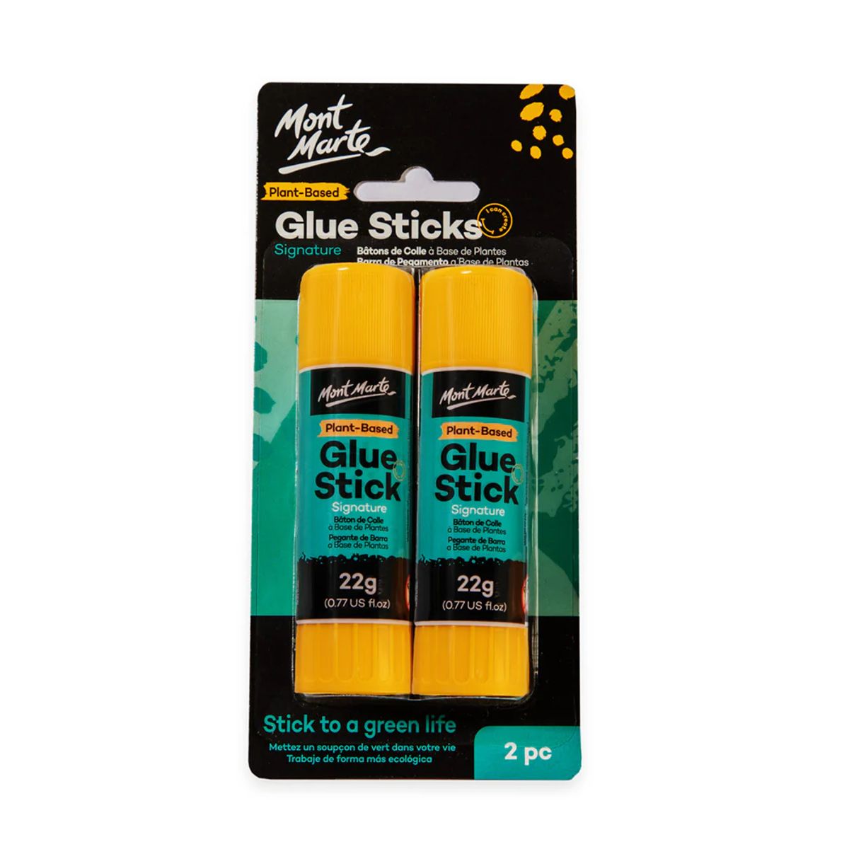 MONT MARTE - Mont Marte Pack 2 Barras de Pegamento a Base de Plantas 22g
