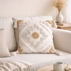 COLETTE - Funda de Cojín 45 x 45 Boho Caramel