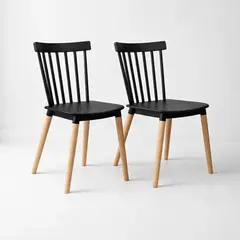 KLIK - Pack de 2 Sillas Windsor Negras