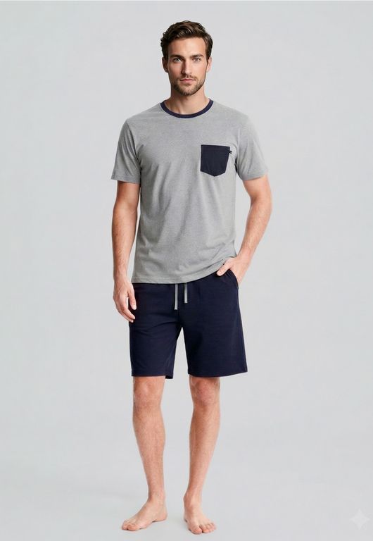 Pijama Austin Dk Grey Melange Gris S