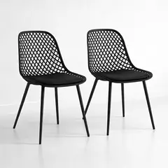 KLIK - Pack de 2 Sillas Europa Acolchadas - Negras