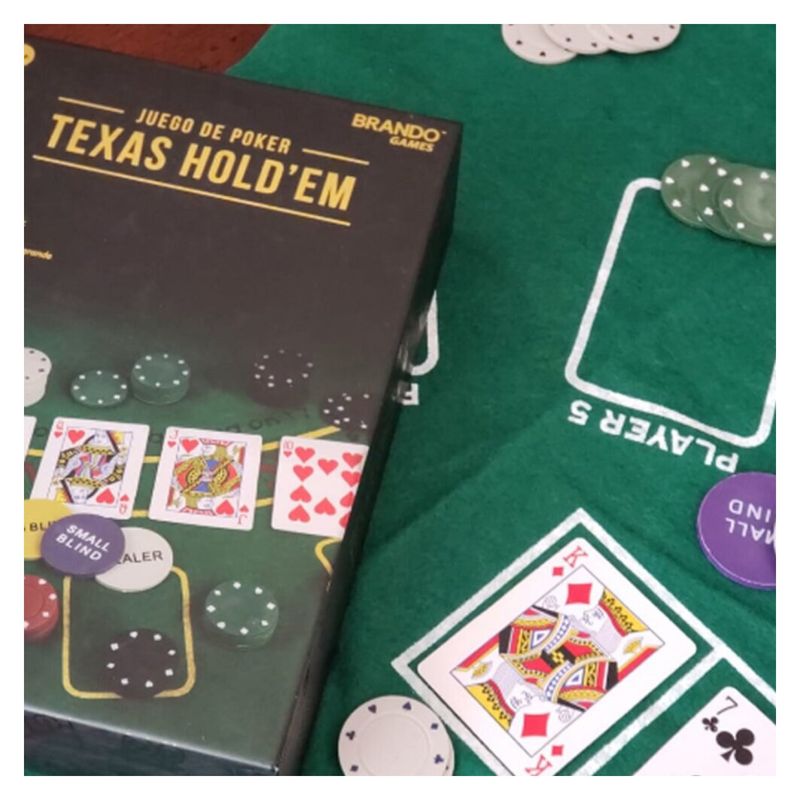 BRANDO - Juego De Mesa Portátil Poker Texas.
