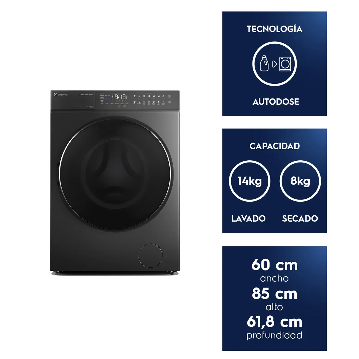 ELECTROLUX - Lavadora Secadora 148 Kg Carga Frontal Inverter FLWD12AU