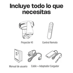 ASIAQUALITY - Proyector Portátil recargable 4K UHD Mini Android 11 Bluetooth WiFi K1