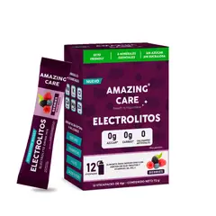 AMAZING CARE - Electrolitos Berries Bebida Hidratante 12 Sticks
