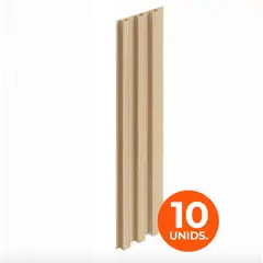DOER - Wall Panel WPC Decorativo Haya Beige, 240x16, 22mm, Caja 10 Unids.