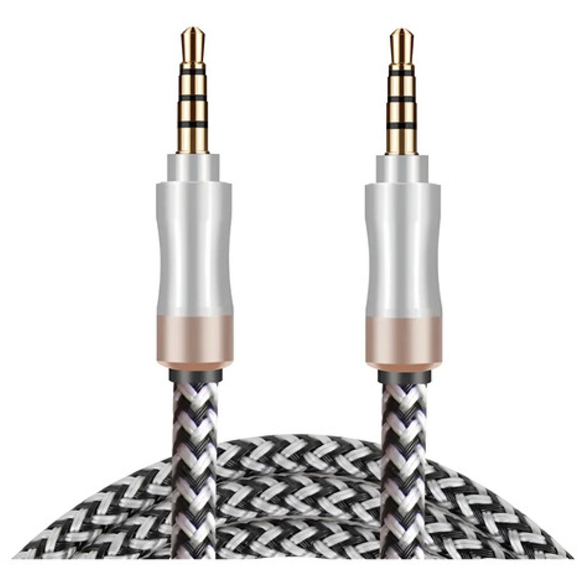 GENERICO - X10 Cable Auxiliar Audio Plug 3.5 Mm 1 Metros Premium Nylon