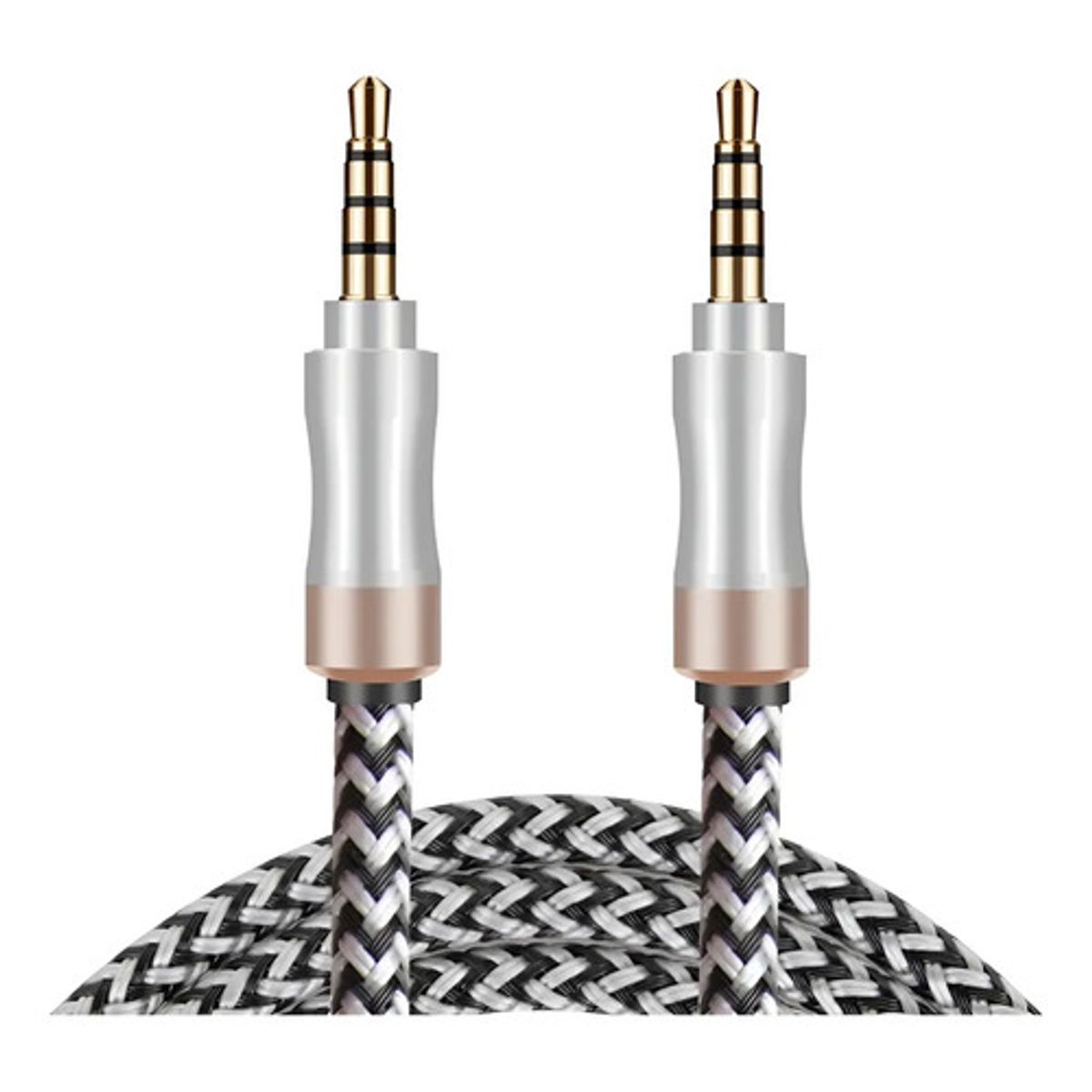 GENERICO - X10 Cable Auxiliar Audio Plug 3.5 Mm 1 Metros Premium Nylon