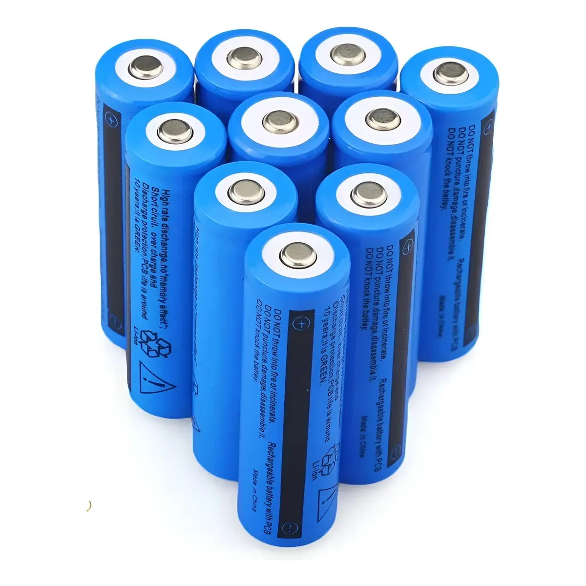 GENERICO - X5 Baterias 18650 Recargables 3.7v 6800mah Para Linterna Led 004121