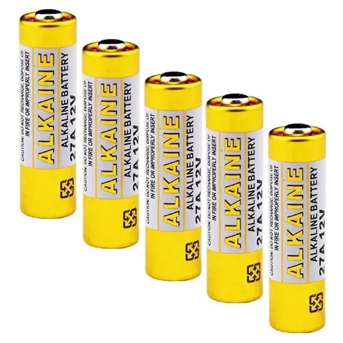GENERICO - Pack 5 Baterias Pila 27a 12v Control Remoto  004018 004018 B27