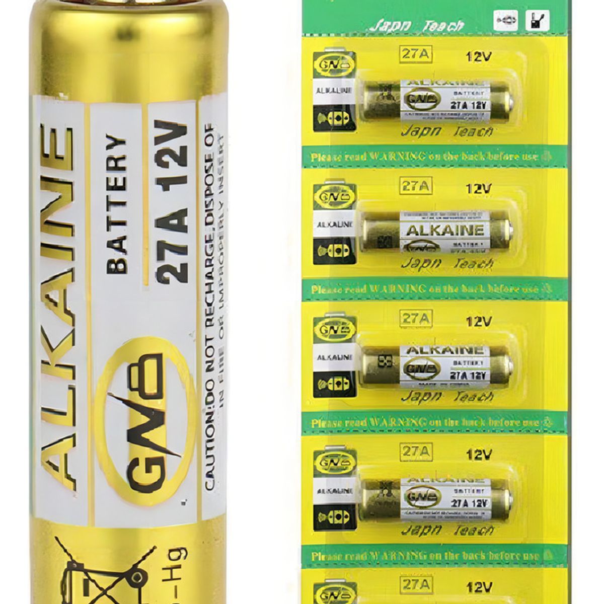 GENERICO - Pack 50 Baterias Pila 27a 12v Control Remoto  004018