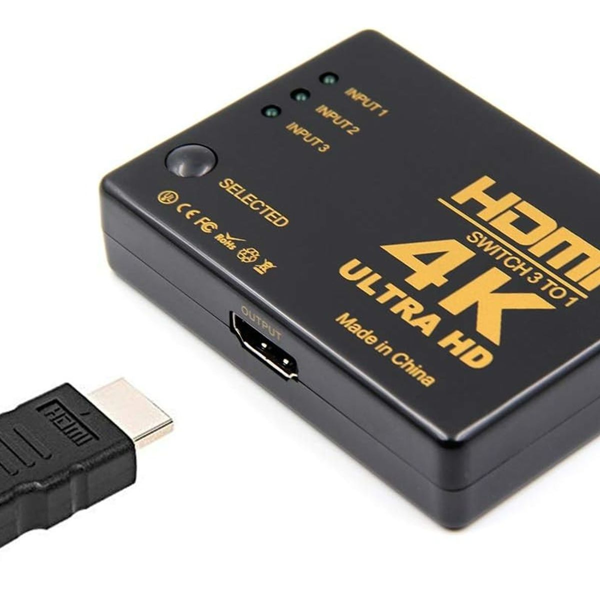 GENERICO - Switch Hdtv 4k Ultra Hd 3 Puertos Con Control Remoto 3x1