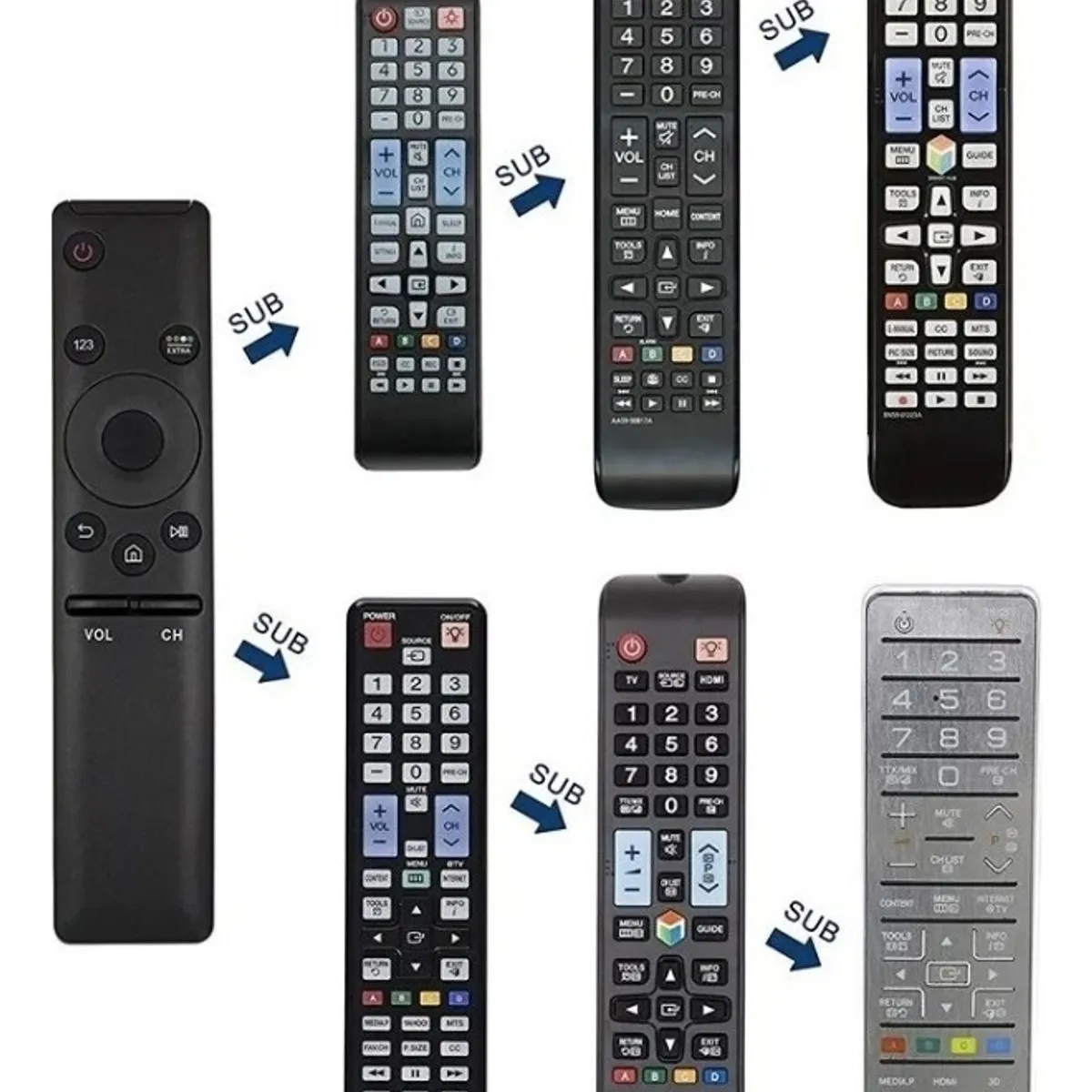 GENERICO - Control Generico Compatible Para Samsung Smart Uhd Tv 4k