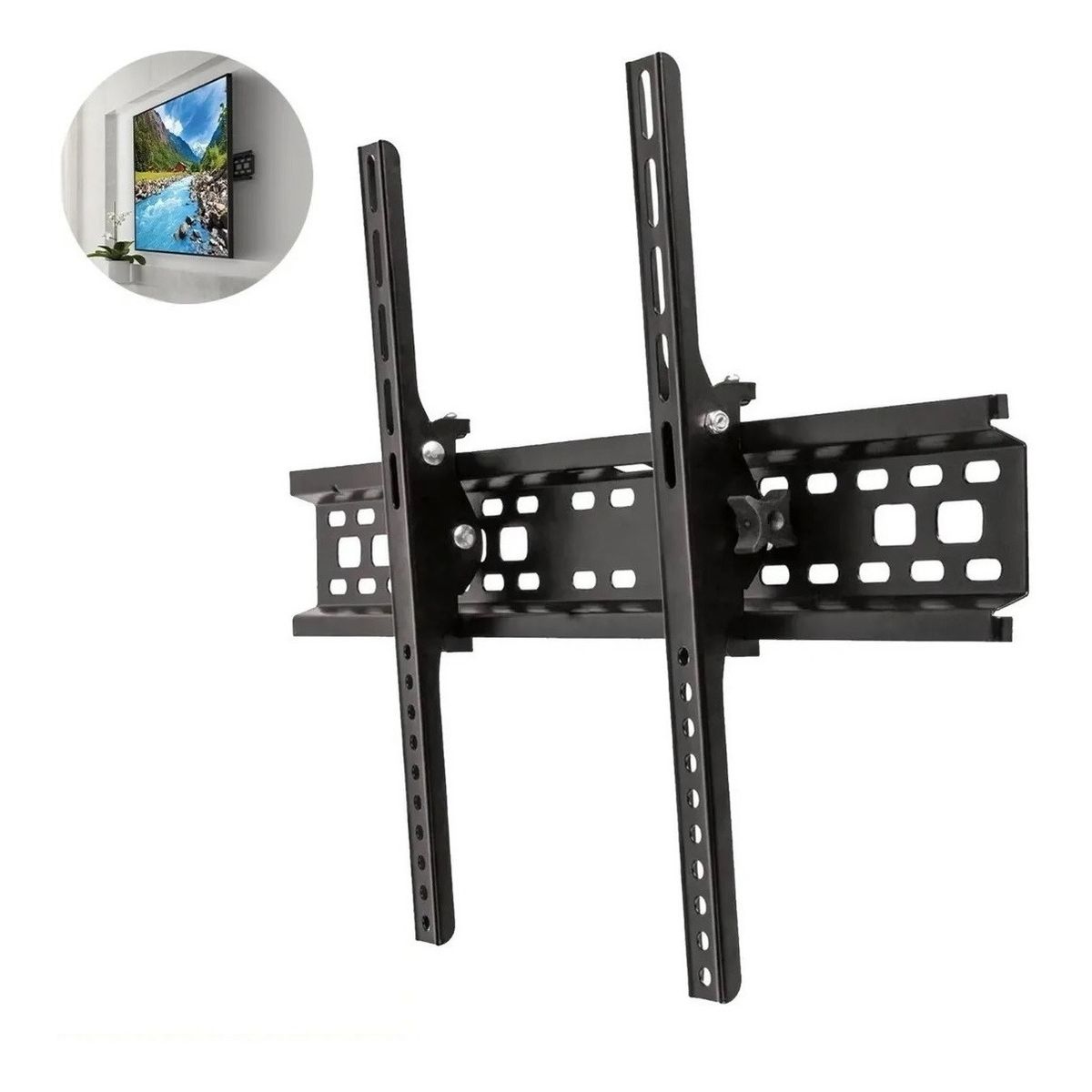GENERICO - Soporte Tv Pared Muro Lcd Led Fijo 32 A 55 Pulgadas 40kg Color Negro - 030025