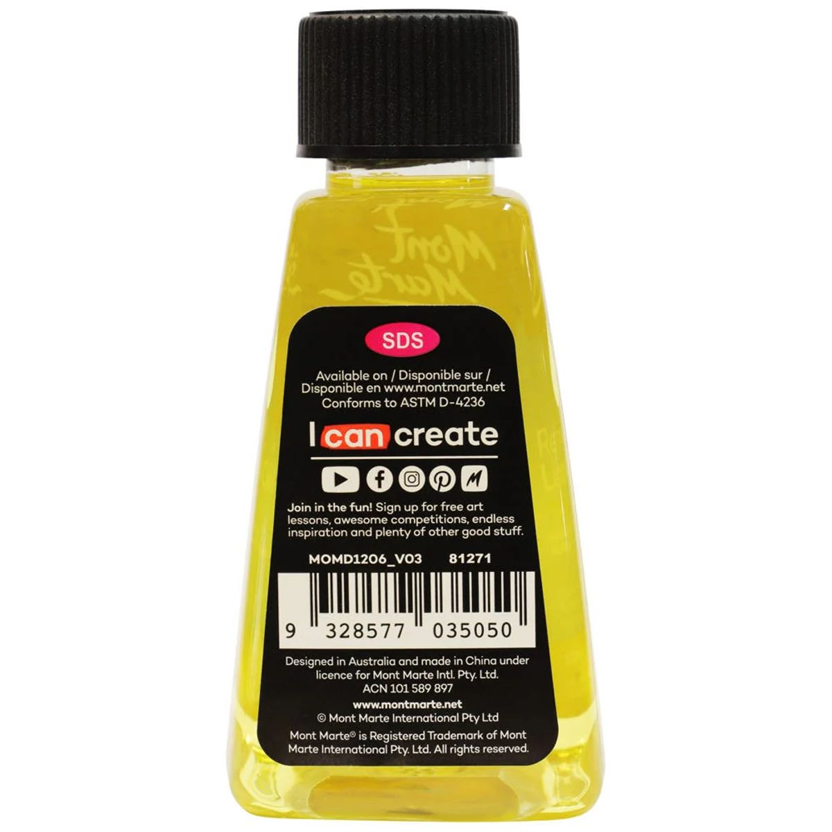 MONT MARTE - Mont Marte Aceite de Linaza Refinado para Óleo 125ml