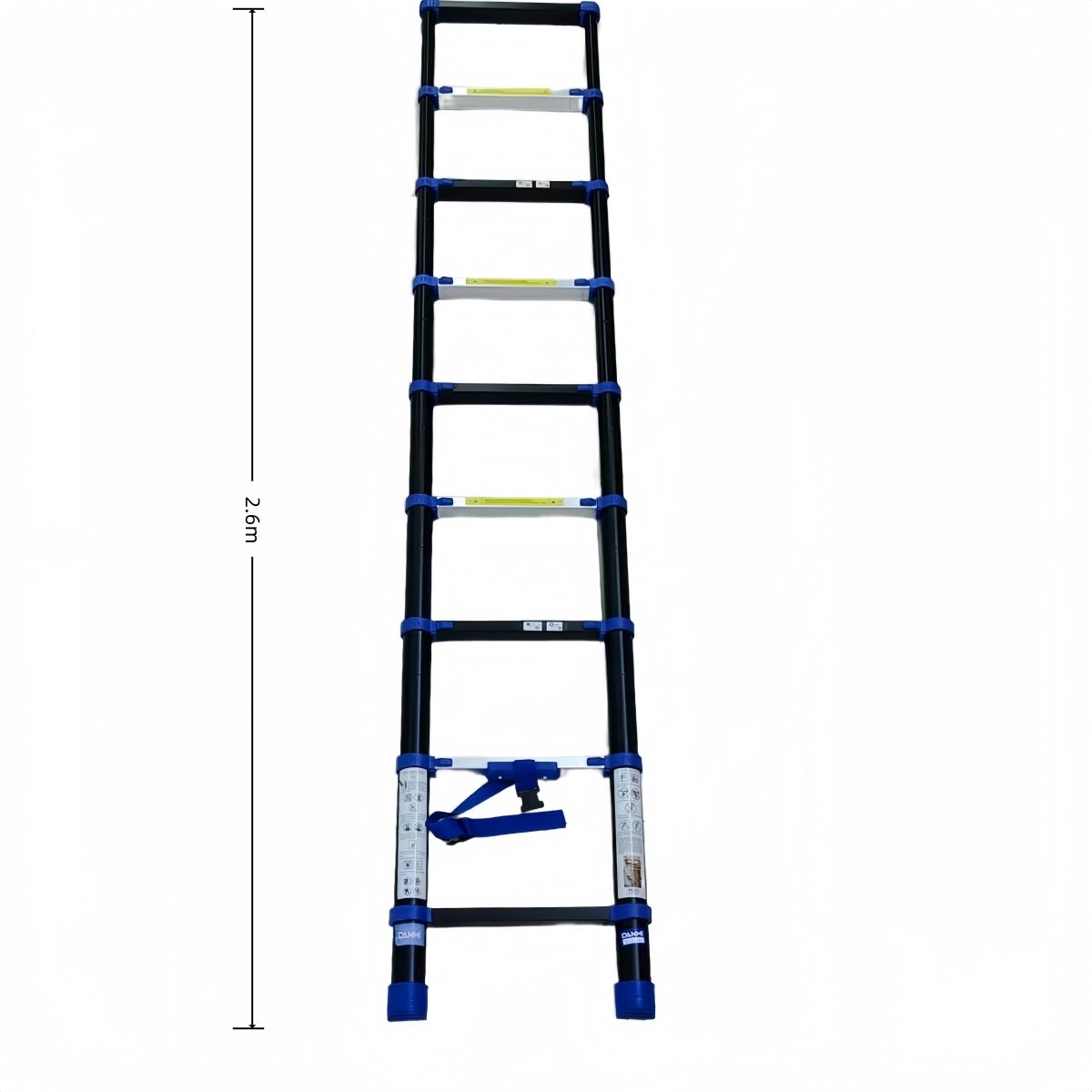 DANMI - Escalera Telescopica Aluminio Retráctil 2.6 M Soporta 150kg