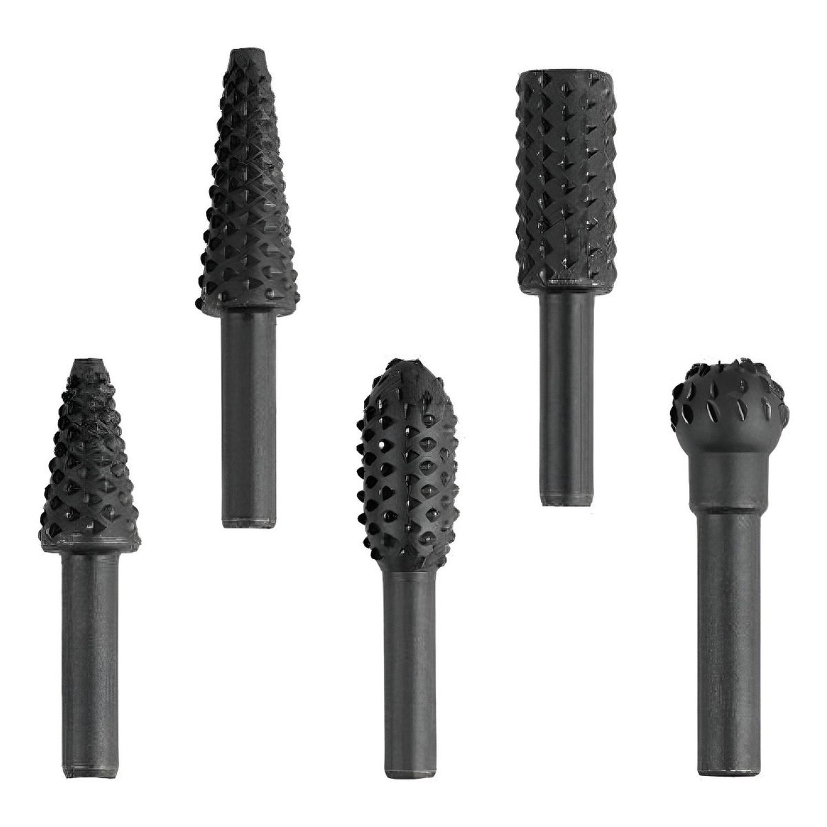 GENERICO - Set 5 Fresas Rotativas Madera Metal, Taladro Y Dremel, Lima
