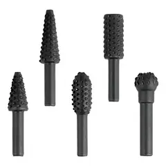 GENERICO - Set 5 Fresas Rotativas Madera Metal, Taladro Y Dremel, Lima