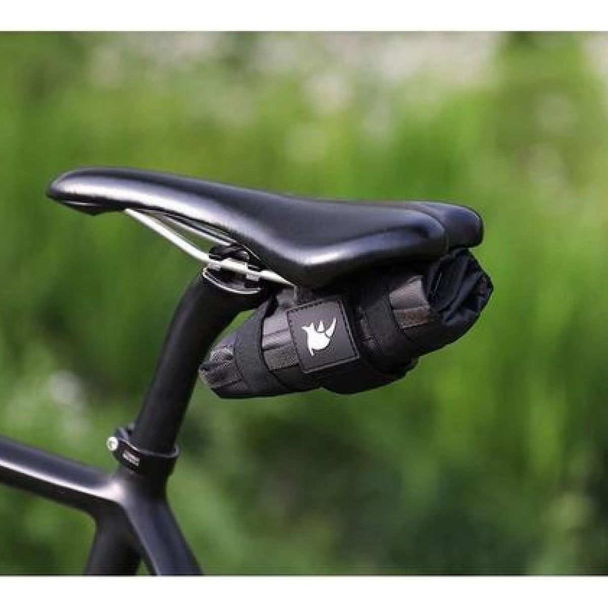 GENERICO - Bolso Rhinowalk Compacto, Sillín Y Marco Mtb Ruta Bicicleta Negro