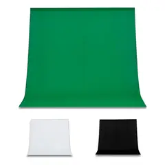GENERICO - Telón Fondo Chroma 1.6x2 Metros Fotografia Colores Muselina - Verde