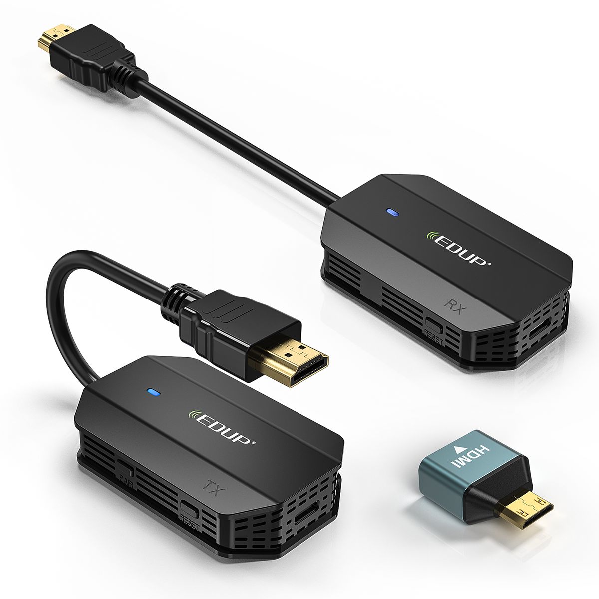 ASIAQUALITY - Transmisor Hdmi Inalámbrico Edup Full Hd 1080p 60hz Hasta 30 Metros
